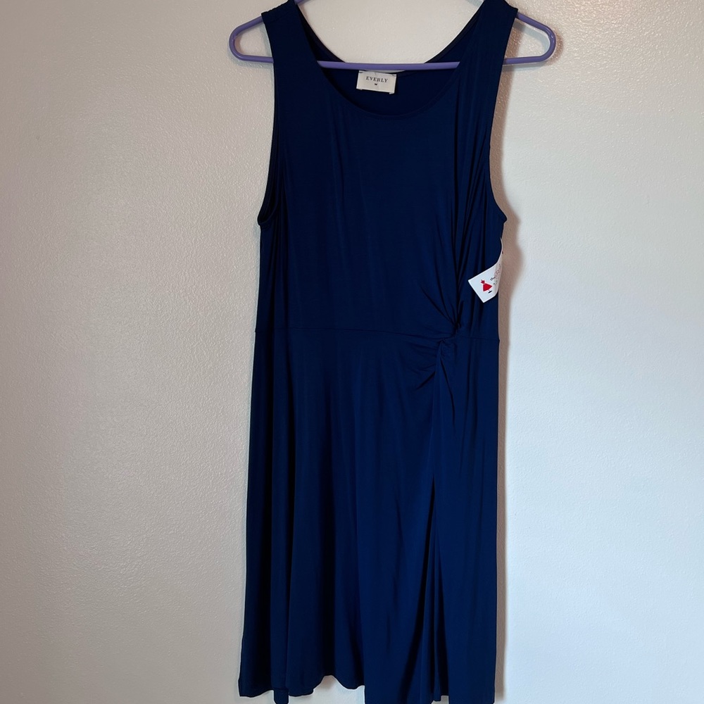 Blue cotton dress